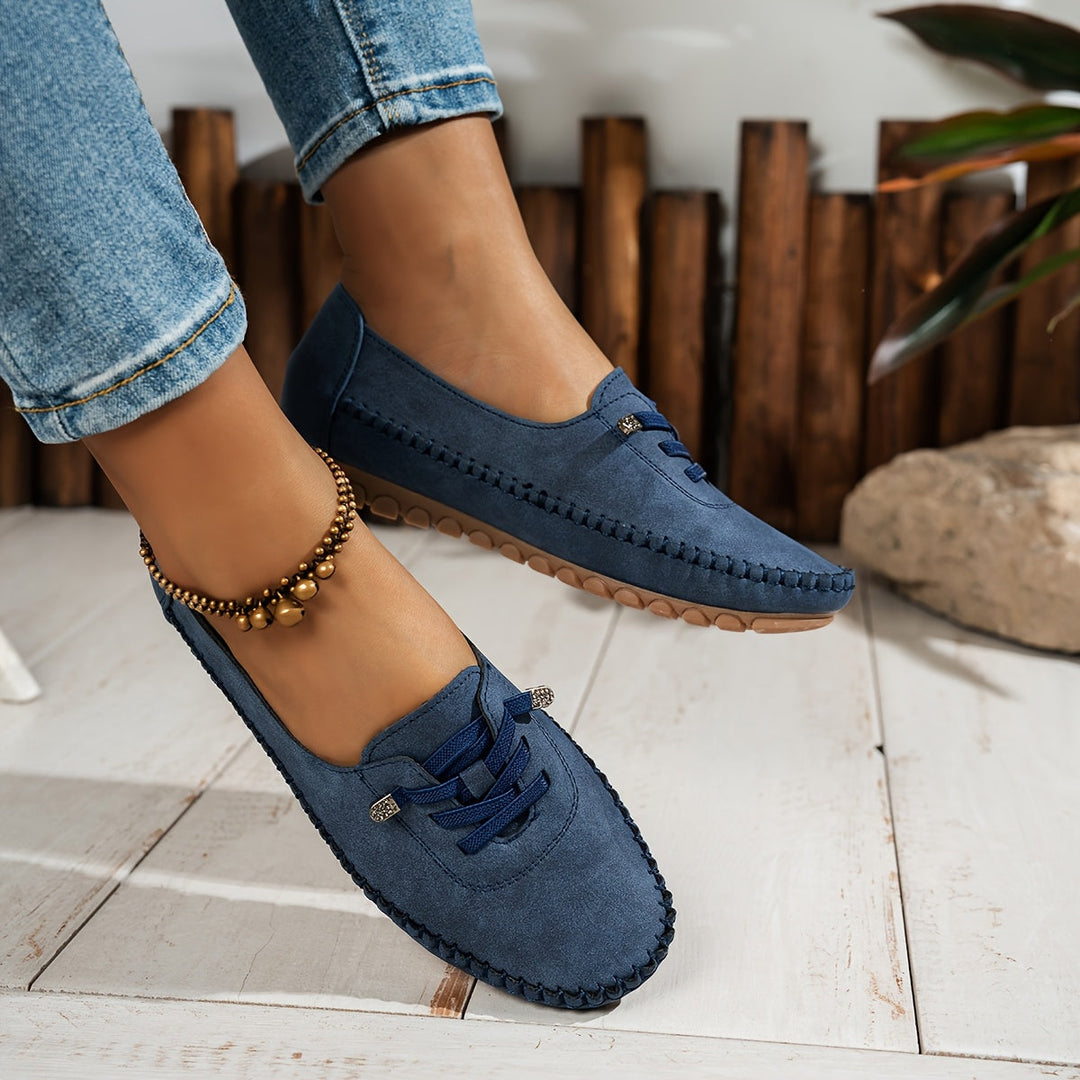 Lace Up Flat Walking Shoes