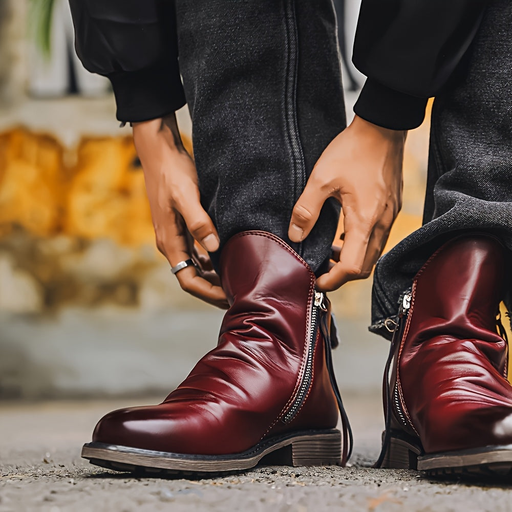 Side Zipper Ankle Boots