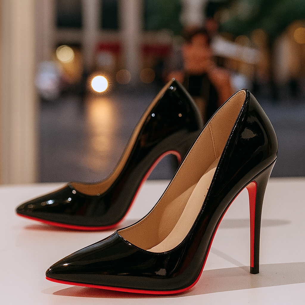 Black Heels With Red Details