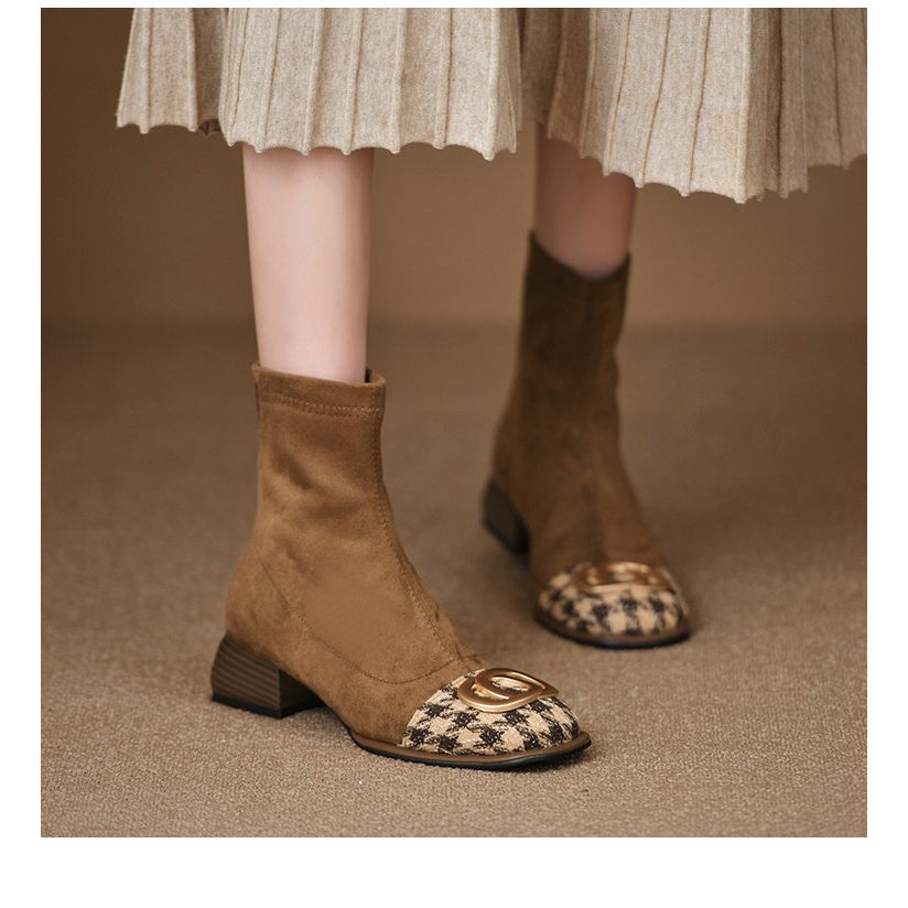 Stylish Anti-Slip Chunky Heel Platform Ankle Boots
