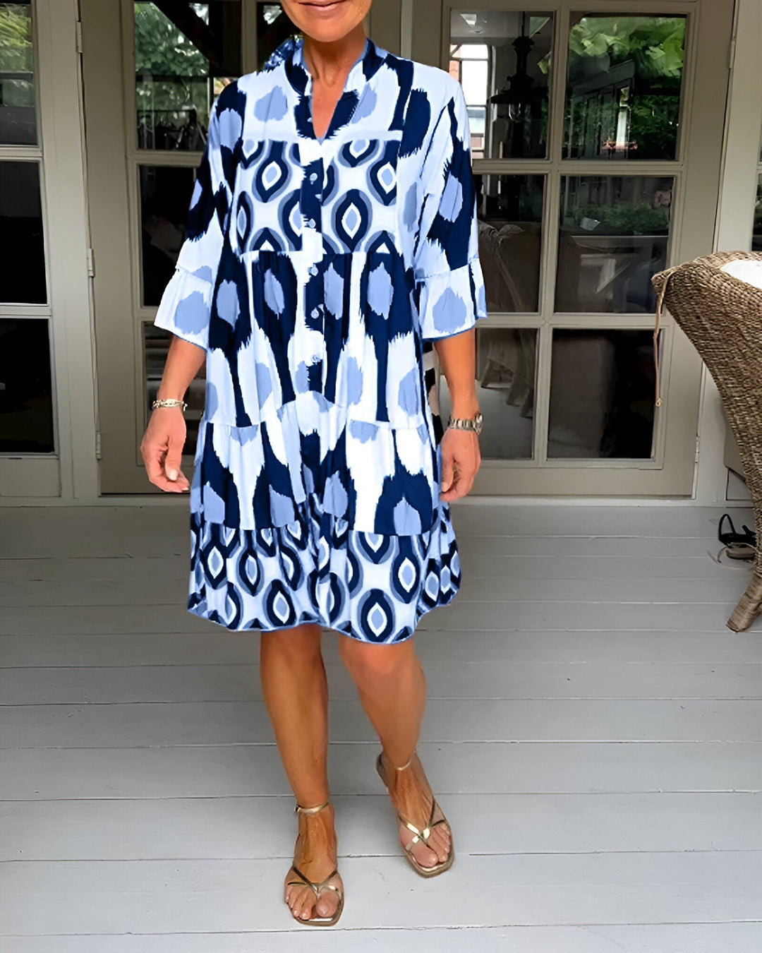 Button Midi Dress