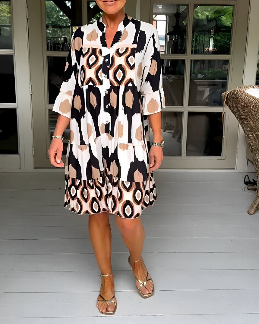 Button Midi Dress