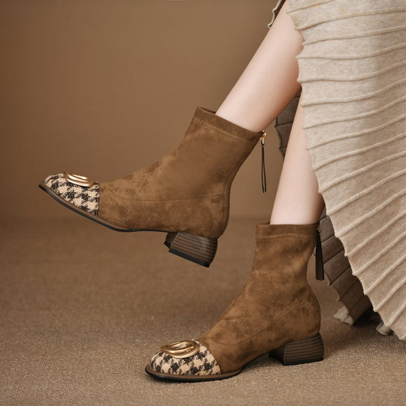 Stylish Anti-Slip Chunky Heel Platform Ankle Boots