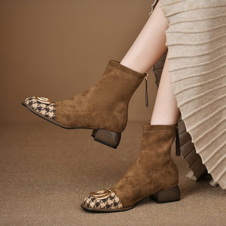 Stylish Anti-Slip Chunky Heel Platform Ankle Boots