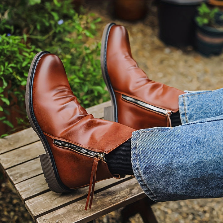 Side Zipper Ankle Boots
