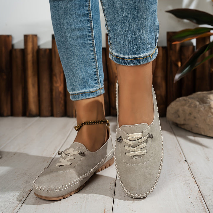 Lace Up Flat Walking Shoes