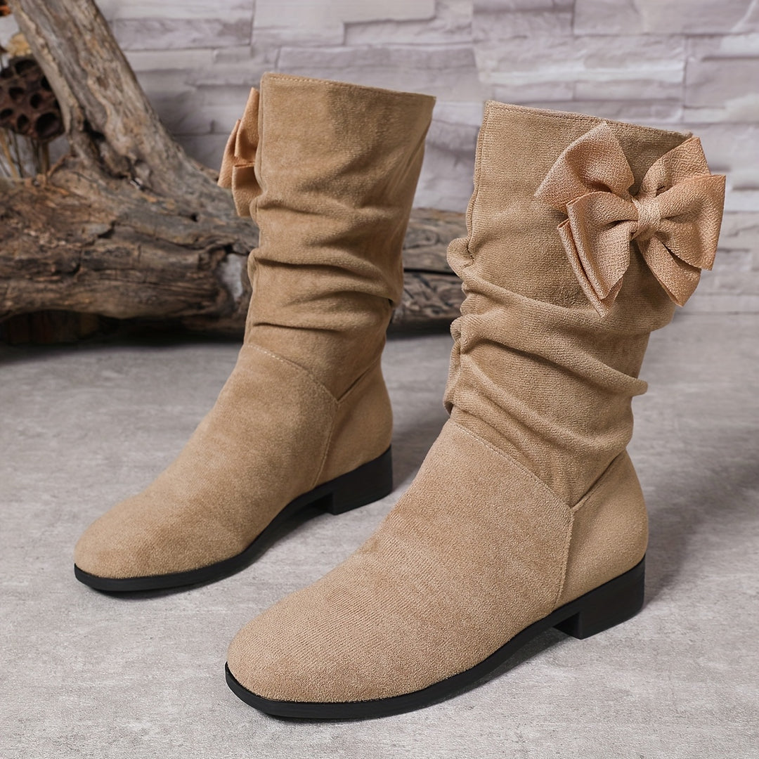 Women's Slip-On Mid-Calf Boots