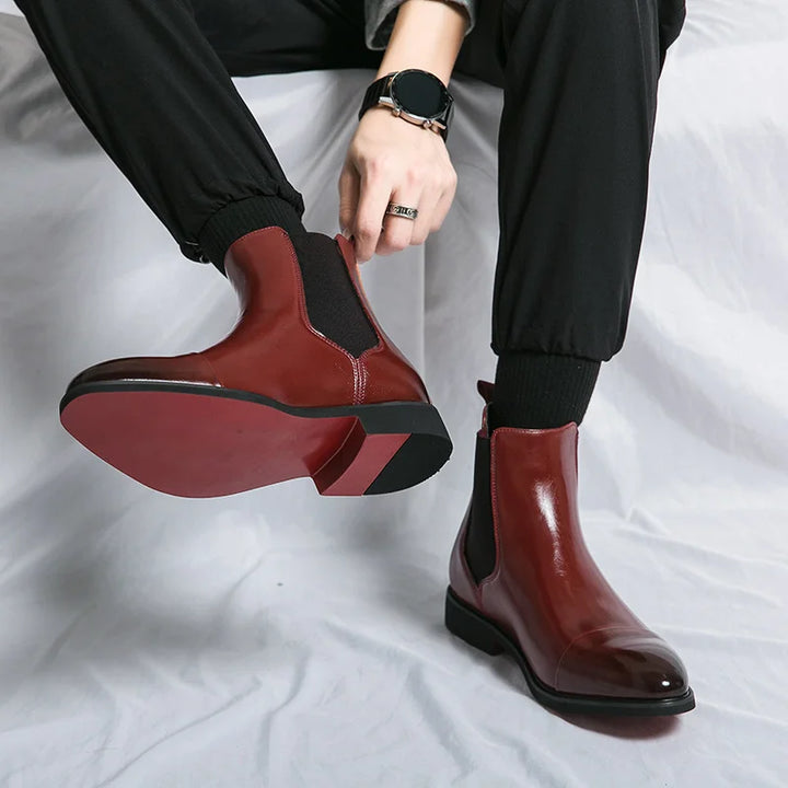 Round Toe Slip-On Mens Boots