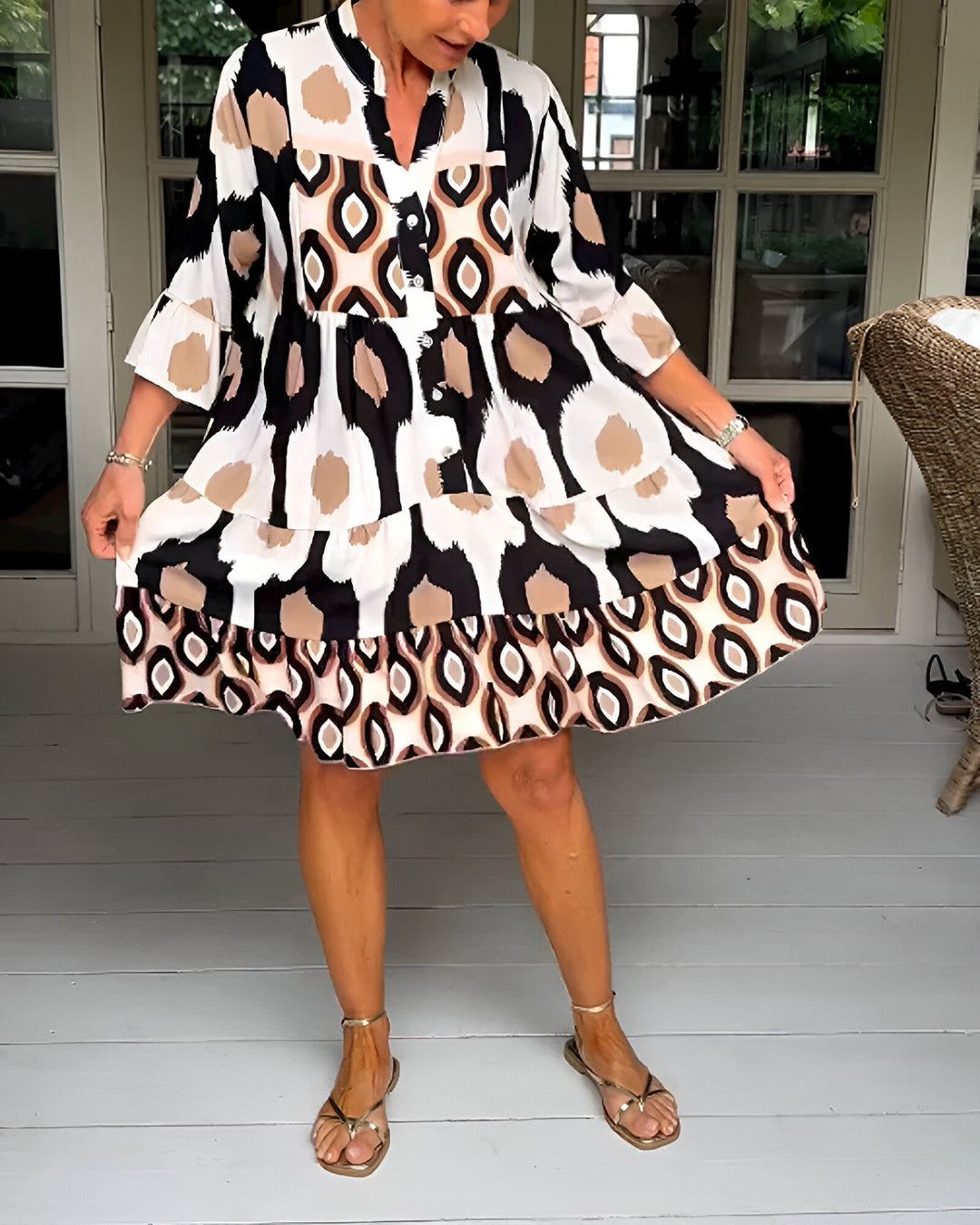 Button Midi Dress