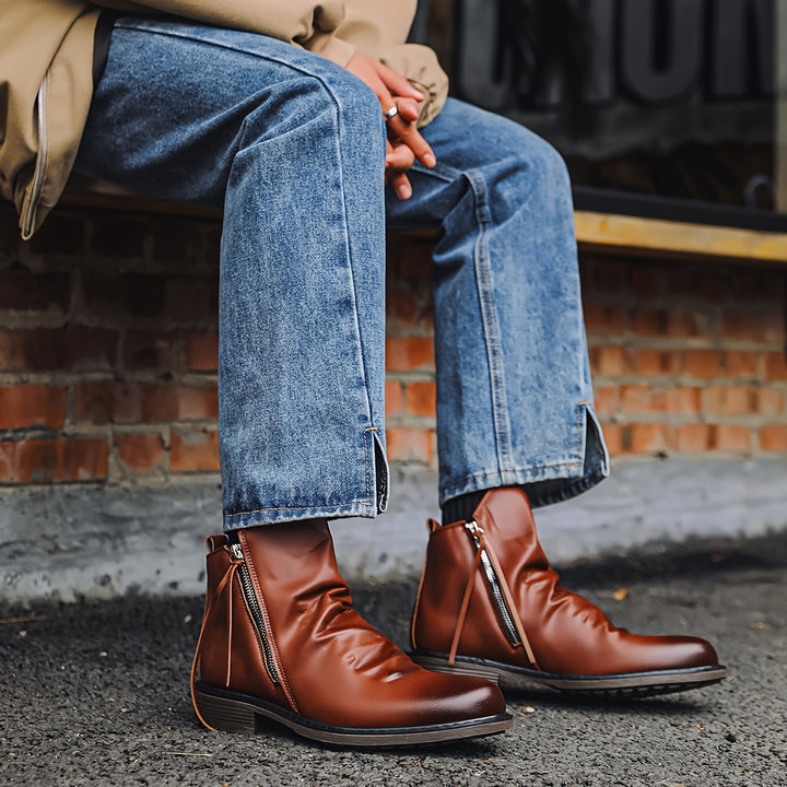 Side Zipper Ankle Boots