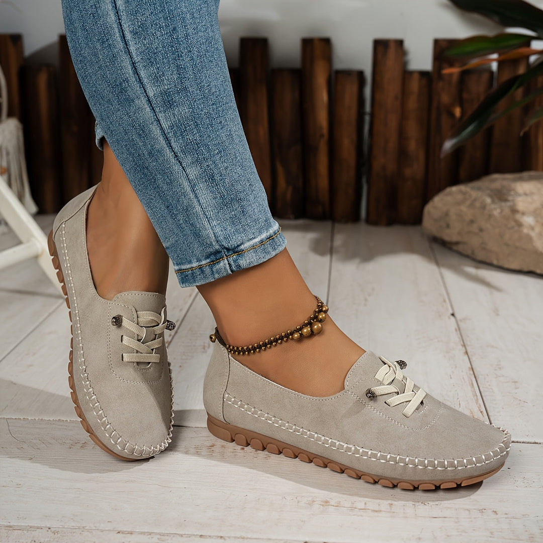 Lace Up Flat Walking Shoes
