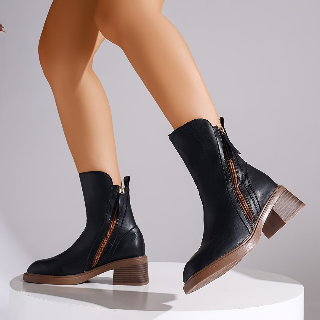 Women's Chunky Block Heel Boots