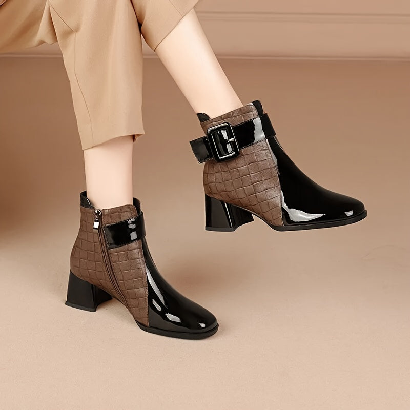 Pointed Toe Winter Boots with Side Zipper