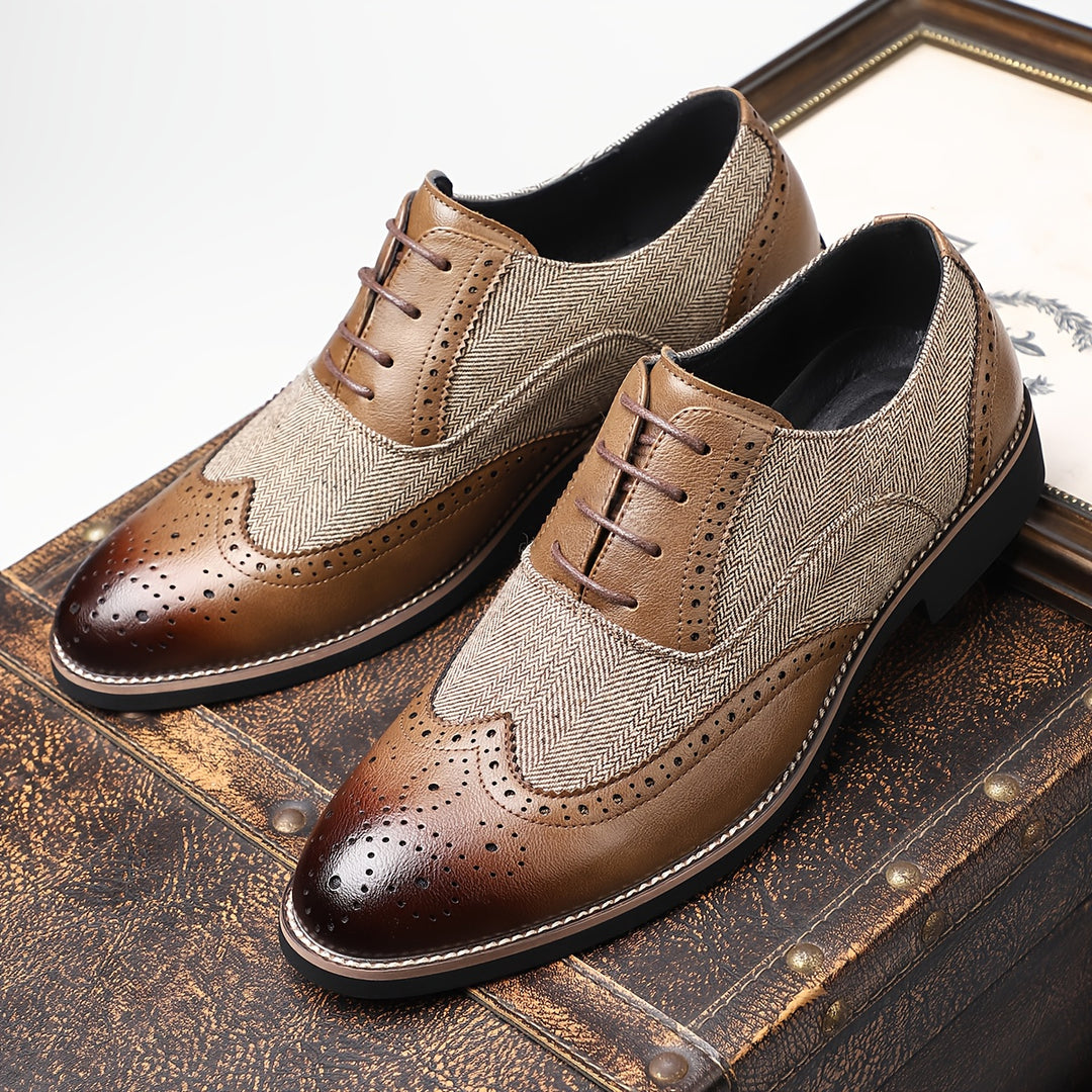 Vintage Loafers with Brogue Toe & Pointed Toe Design