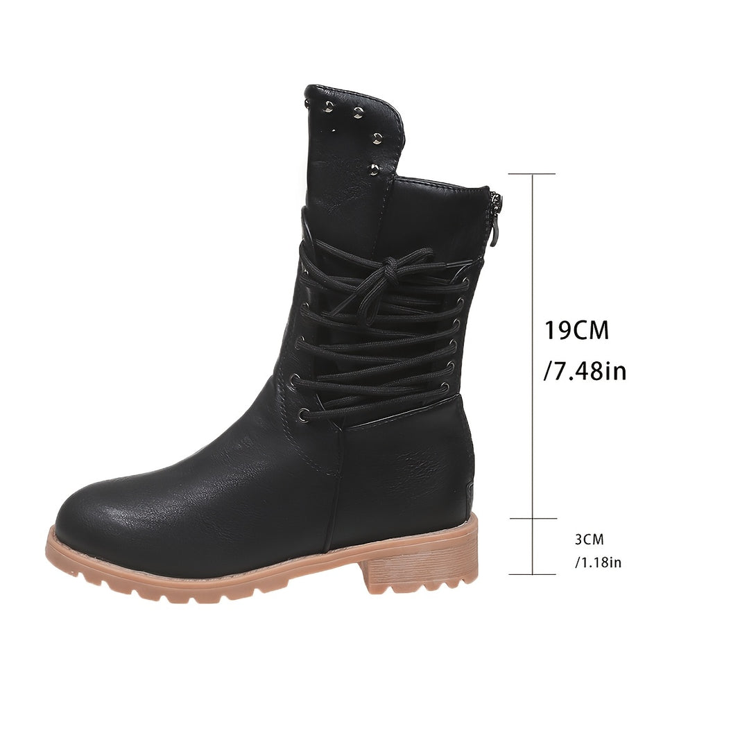 Women's Chunky Mid-Heel Boots