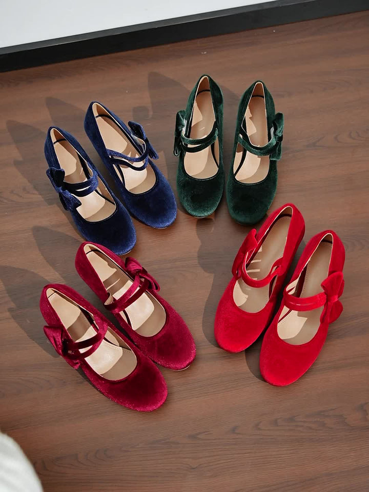 Elegant Women'S Round Toe Mary Jane Pumps with Bow