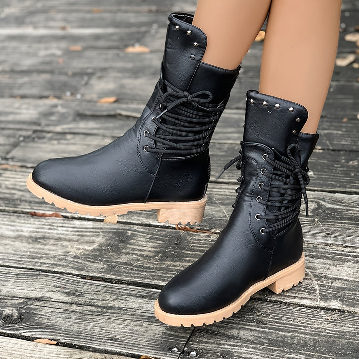 Women's Chunky Mid-Heel Boots