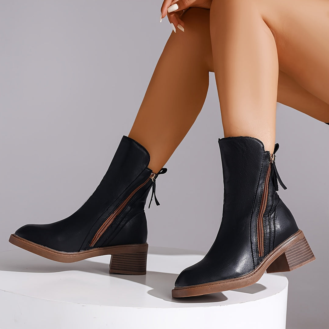 Women's Chunky Block Heel Boots