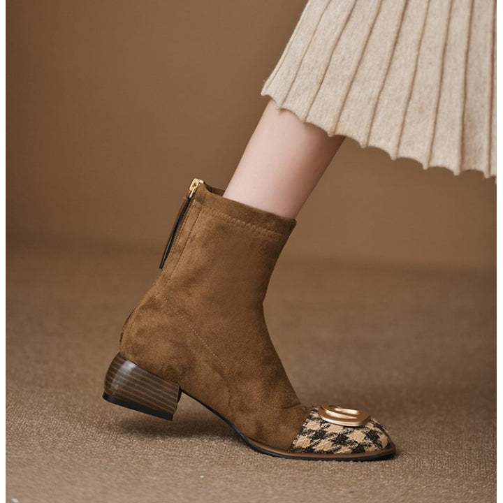 Stylish Anti-Slip Chunky Heel Platform Ankle Boots