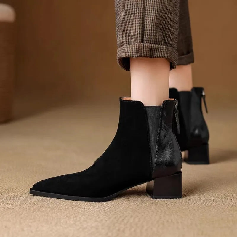 Elegant Back Zipper Boots