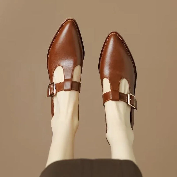 Pointed Toe Solid Heels Shoes