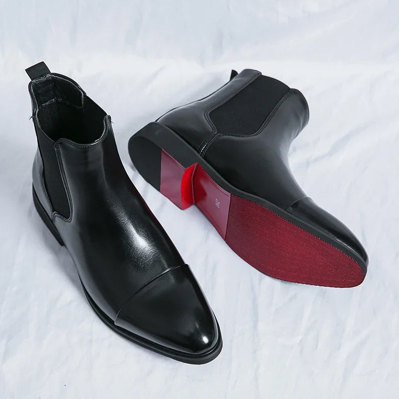 Round Toe Slip-On Mens Boots