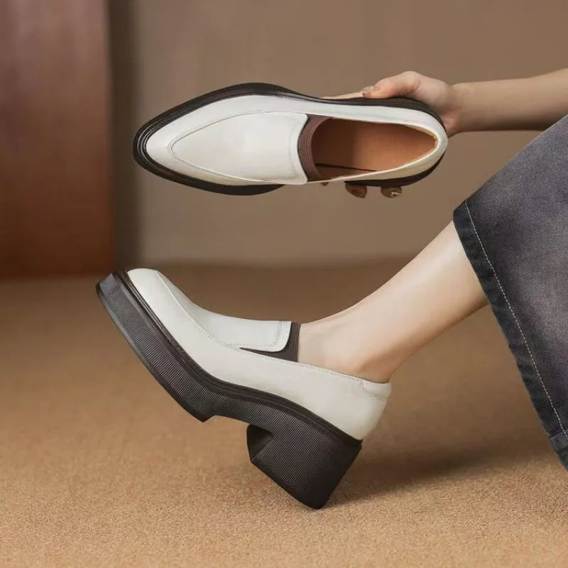 British-Inspired Chunky Platform Pumps