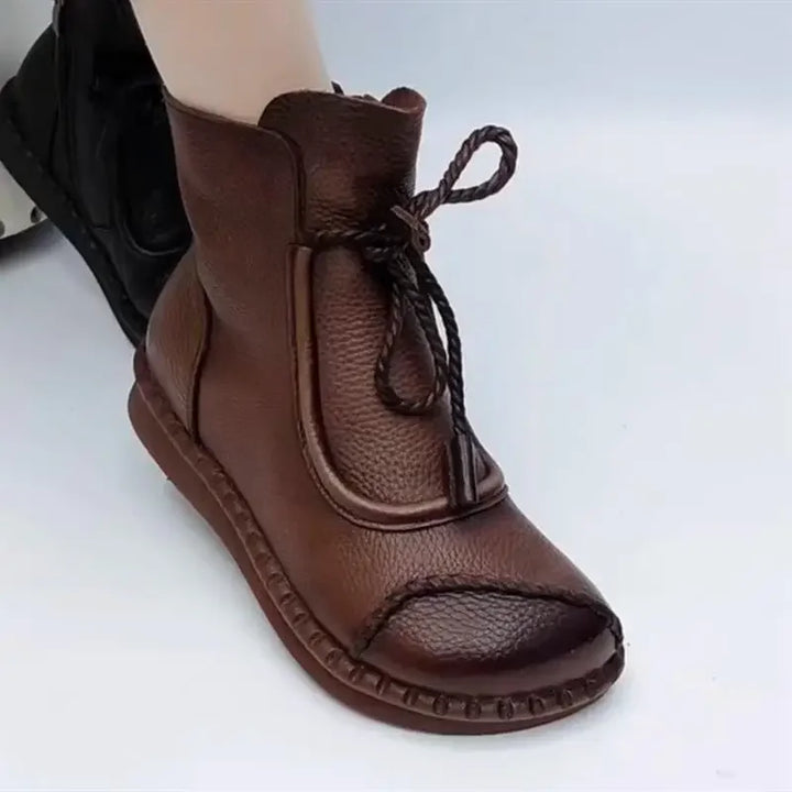 Retro Style Flat Bottom Boots