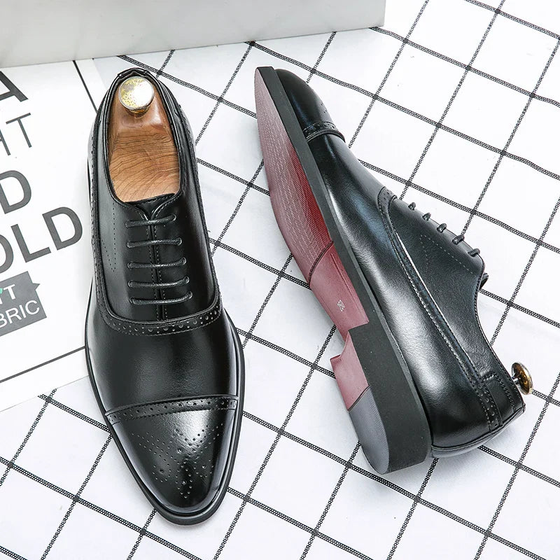 Lace Up Oxford Brogue Shoes