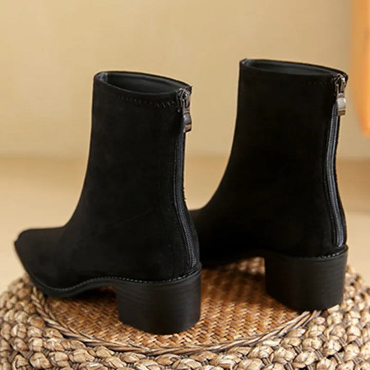 Faux Suede Ankle Boots