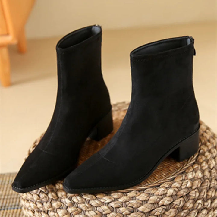 Faux Suede Ankle Boots