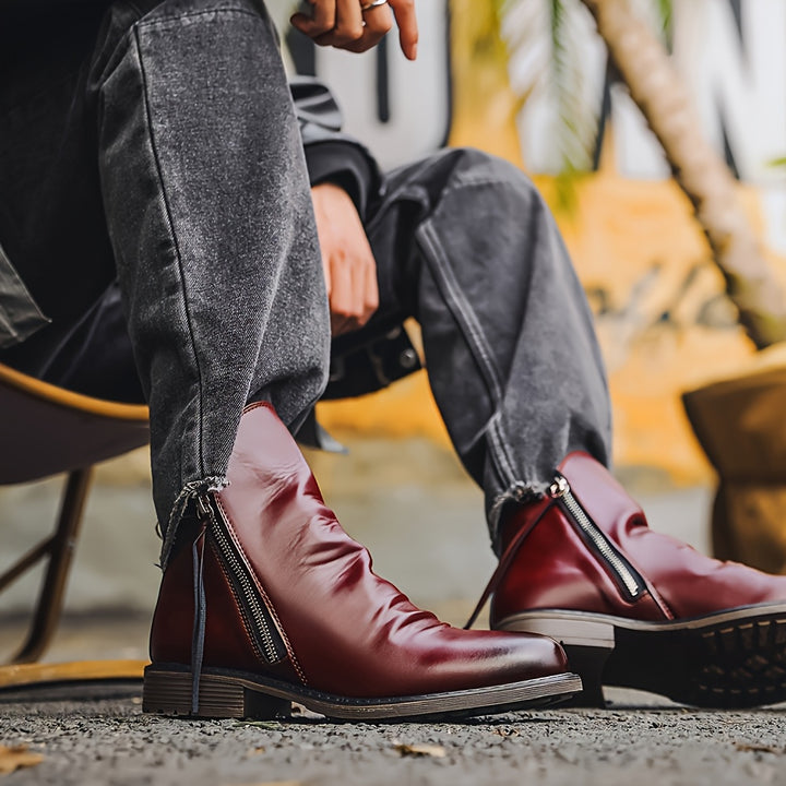 Side Zipper Ankle Boots