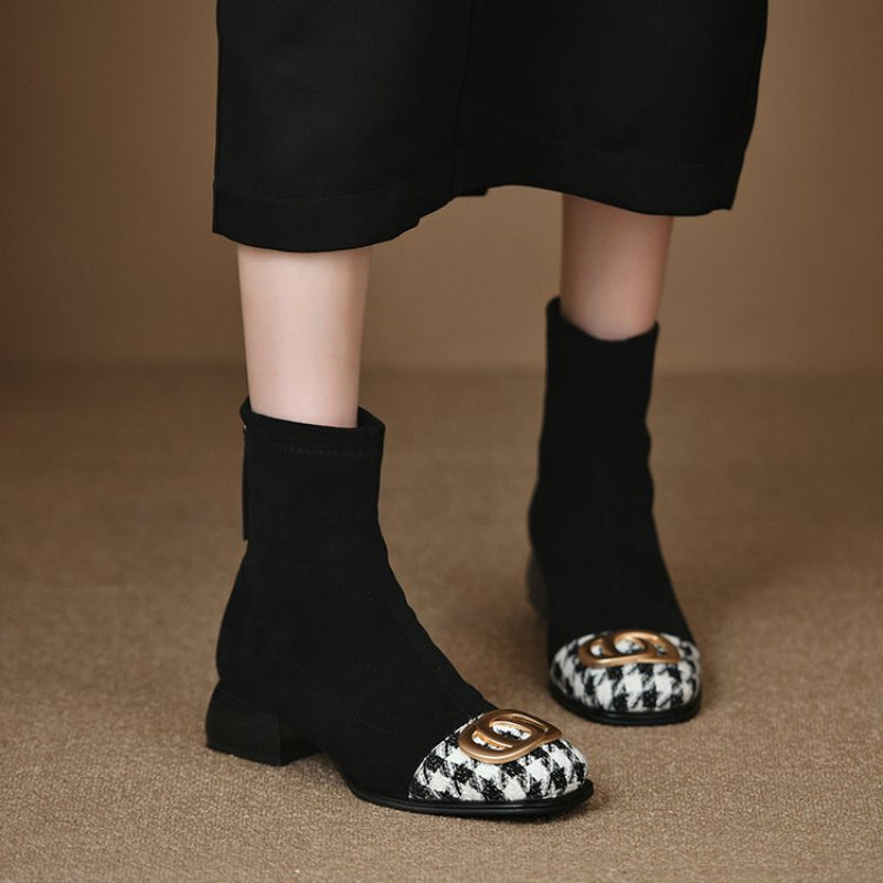Stylish Anti-Slip Chunky Heel Platform Ankle Boots