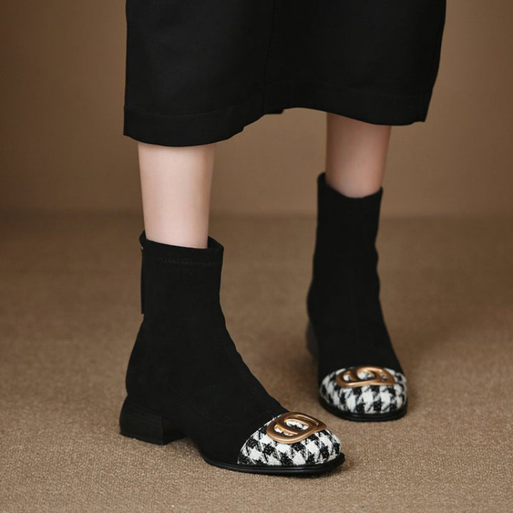 Stylish Anti-Slip Chunky Heel Platform Ankle Boots