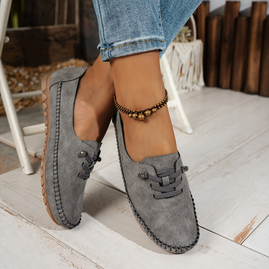 Lace Up Flat Walking Shoes
