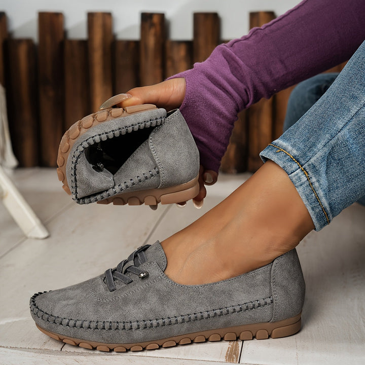 Lace Up Flat Walking Shoes