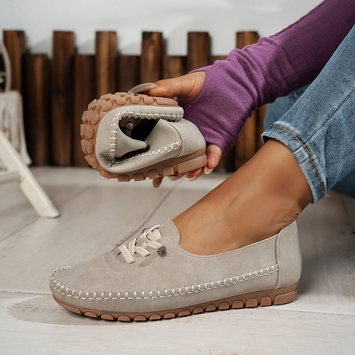 Lace Up Flat Walking Shoes