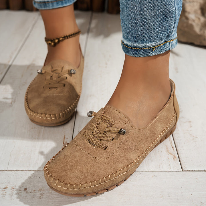 Lace Up Flat Walking Shoes