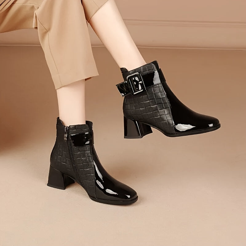 Pointed Toe Winter Boots with Side Zipper