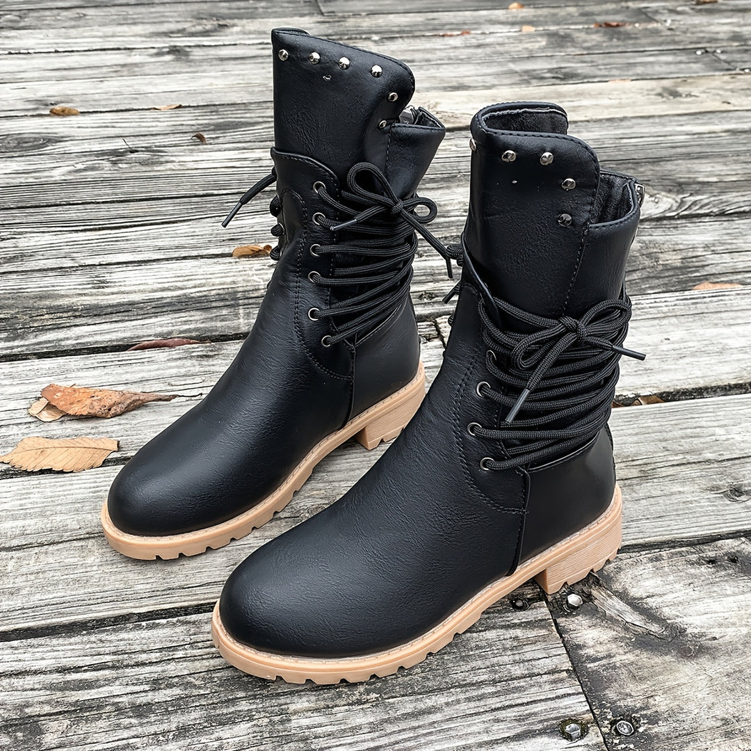 Women's Chunky Mid-Heel Boots