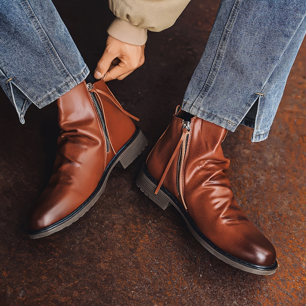 Side Zipper Ankle Boots