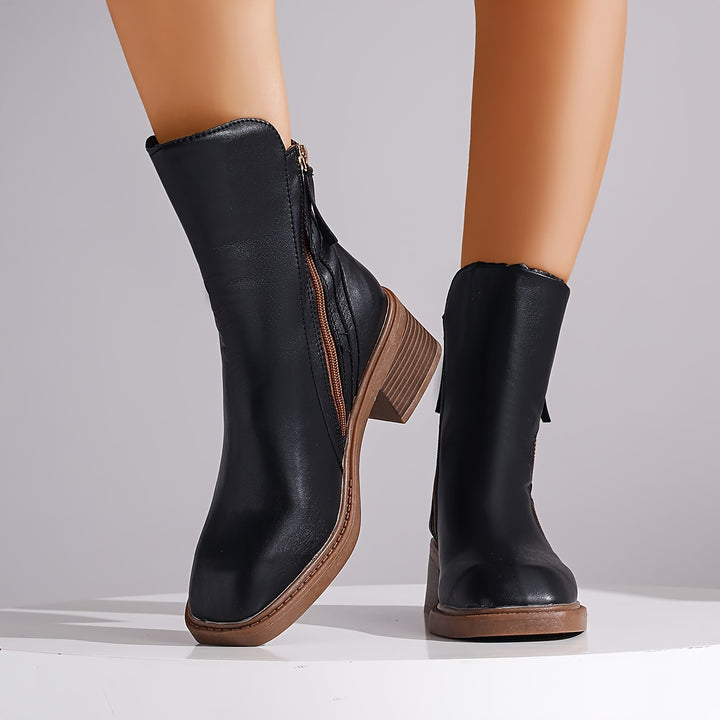 Women's Chunky Block Heel Boots