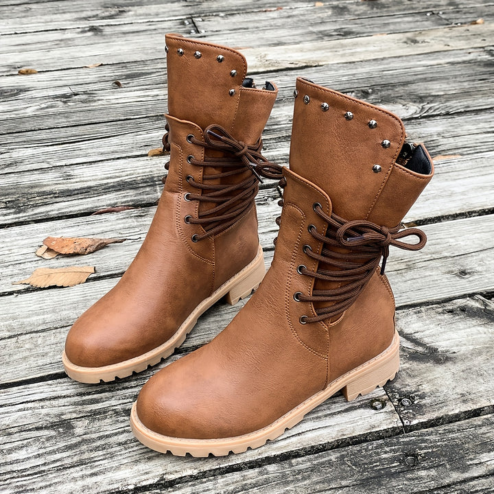 Women's Chunky Mid-Heel Boots