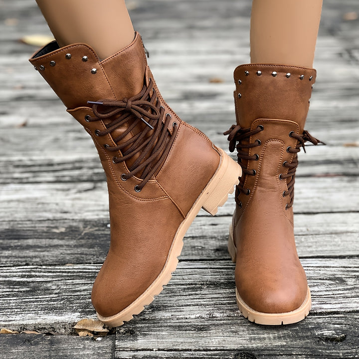 Women's Chunky Mid-Heel Boots