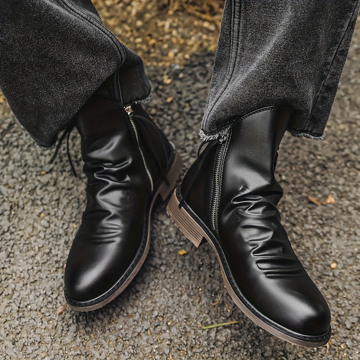 Side Zipper Ankle Boots