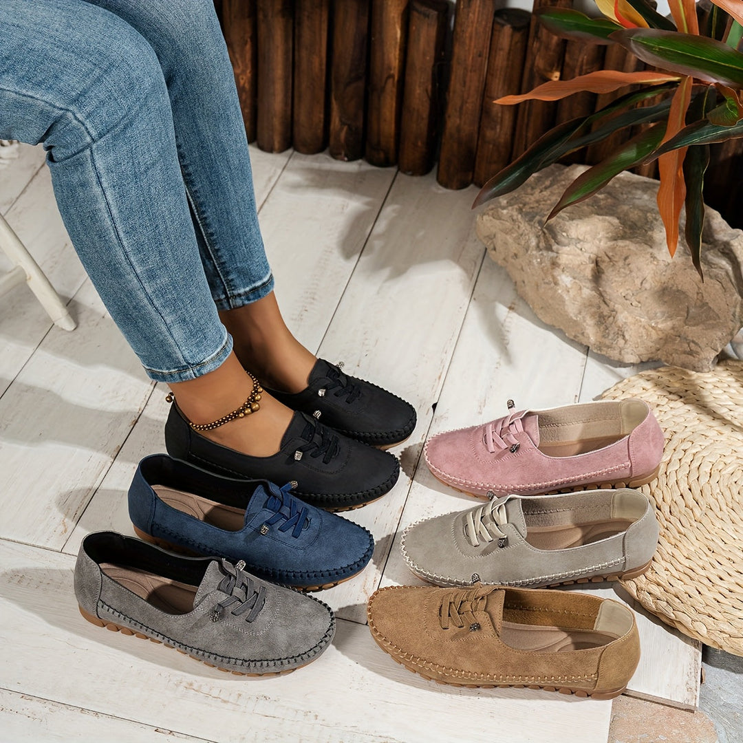 Lace Up Flat Walking Shoes