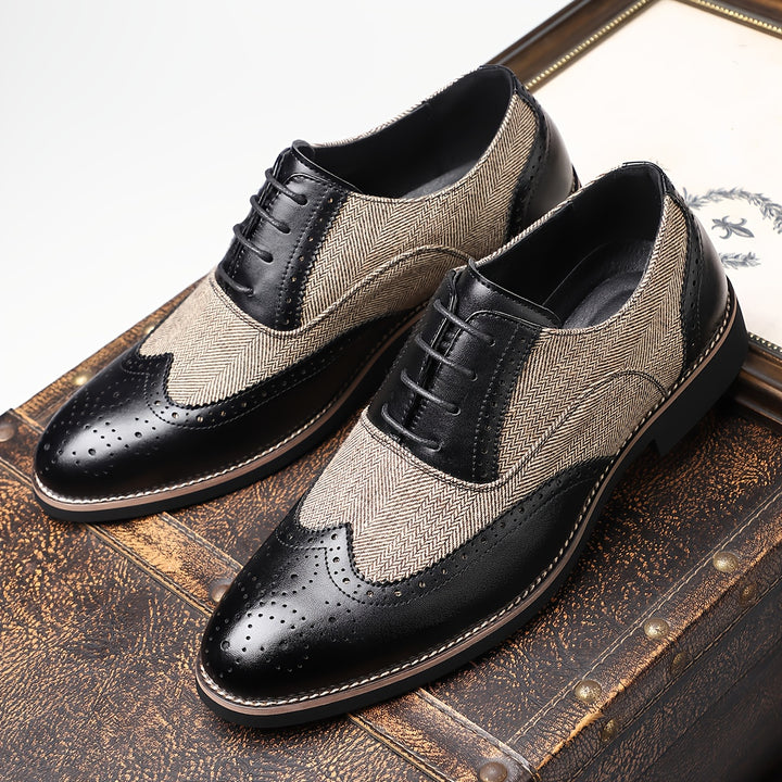 Vintage Loafers with Brogue Toe & Pointed Toe Design