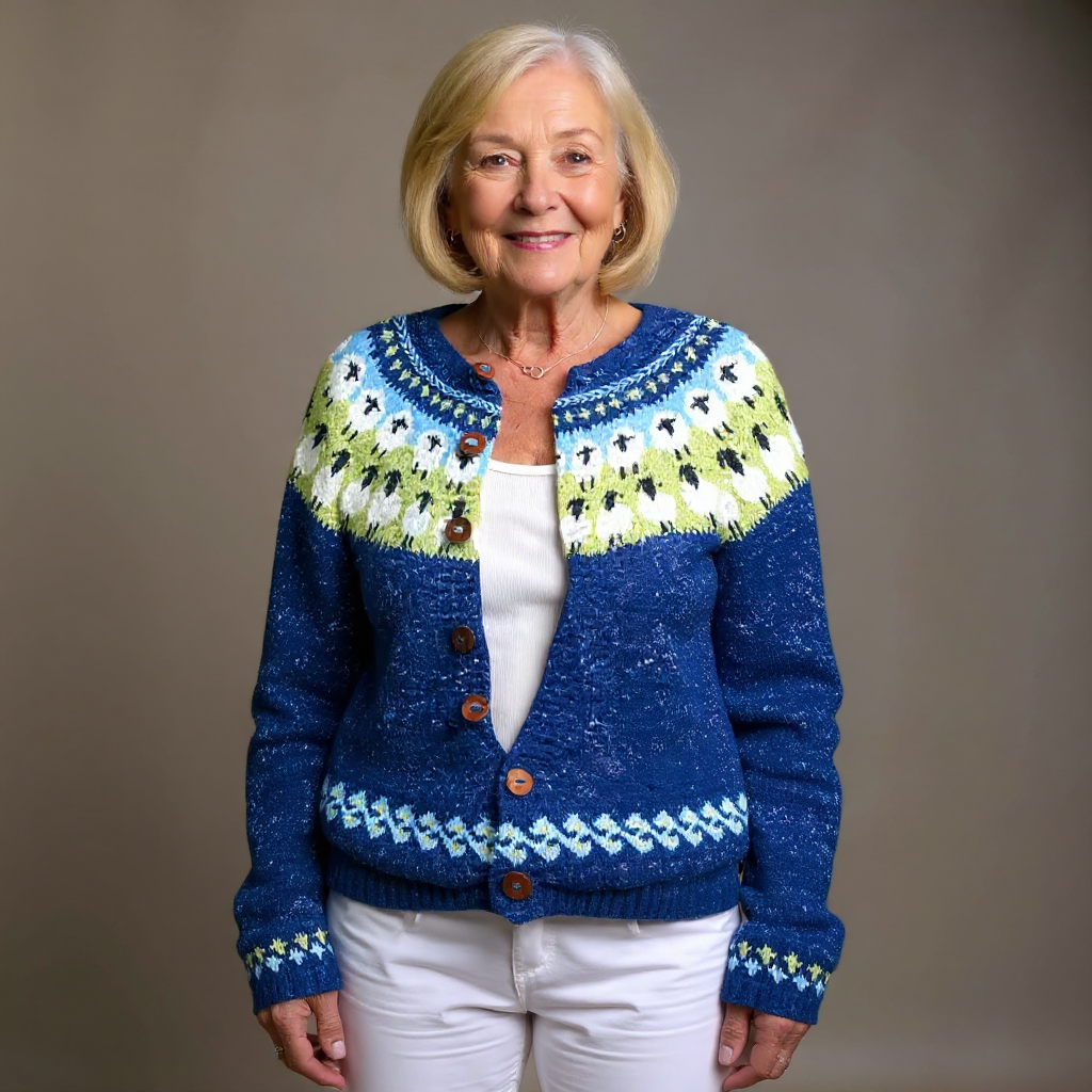 Blue Button Cardigan