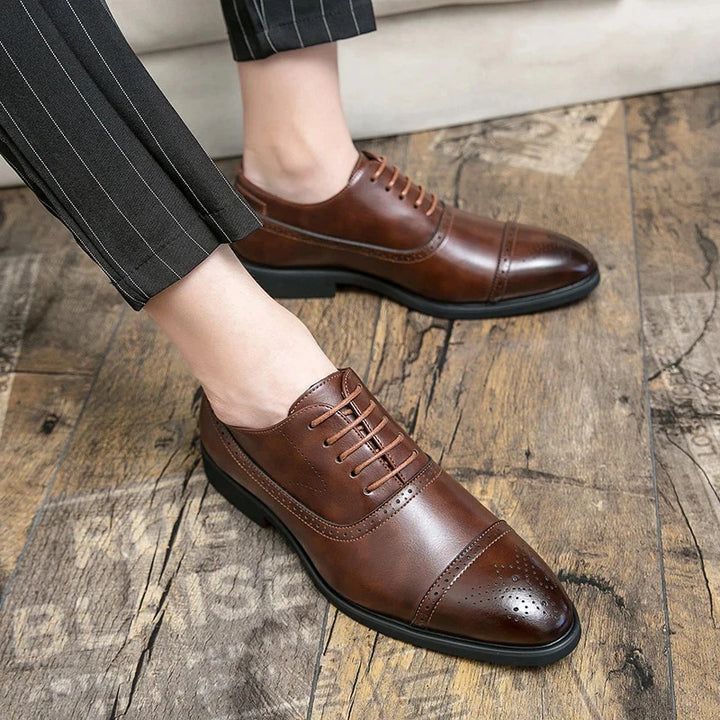 Lace Up Oxford Brogue Shoes