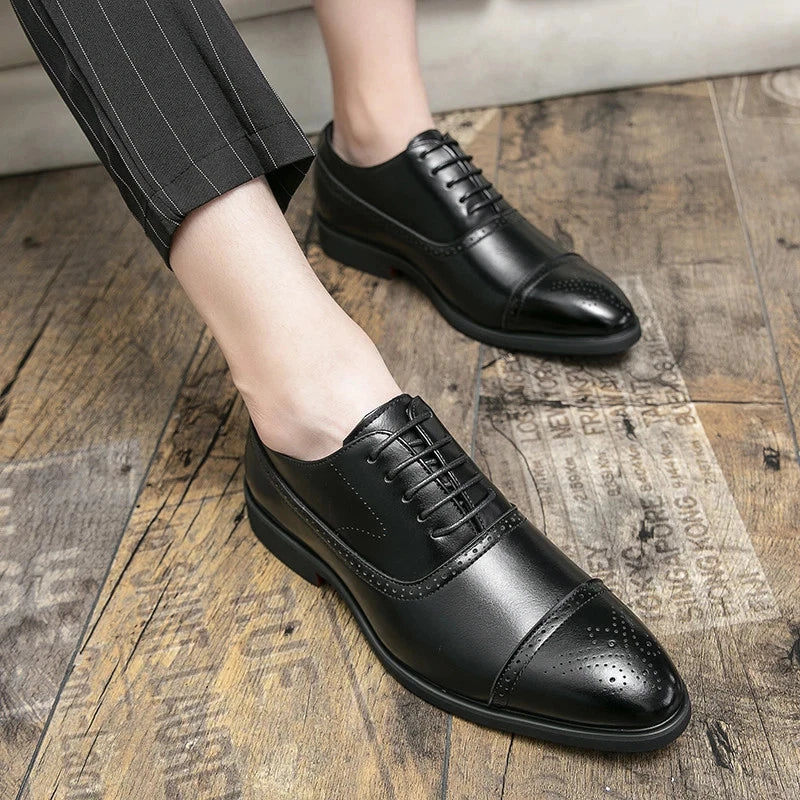 Lace Up Oxford Brogue Shoes